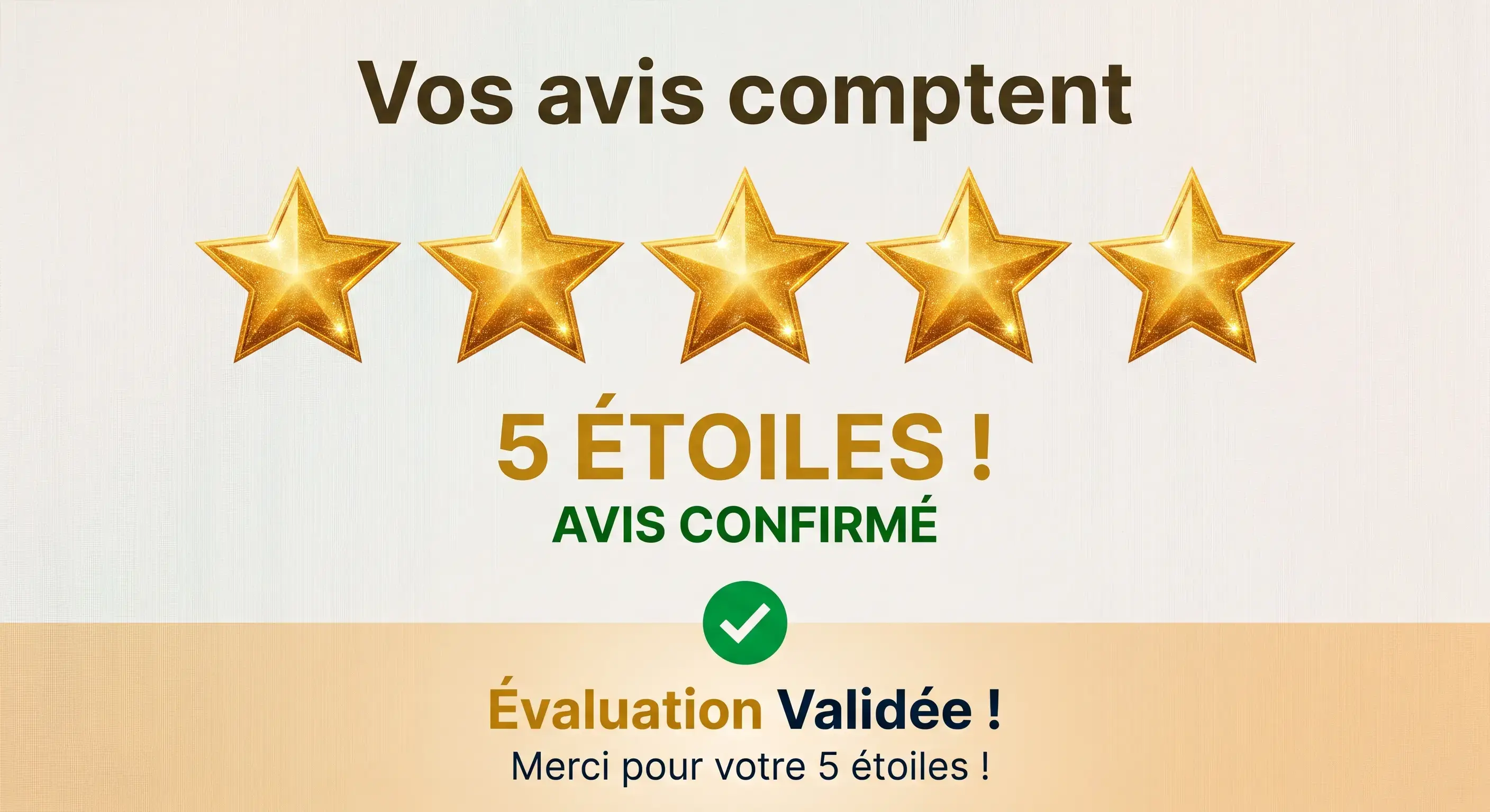 L'avis 5 étoiles est publié
